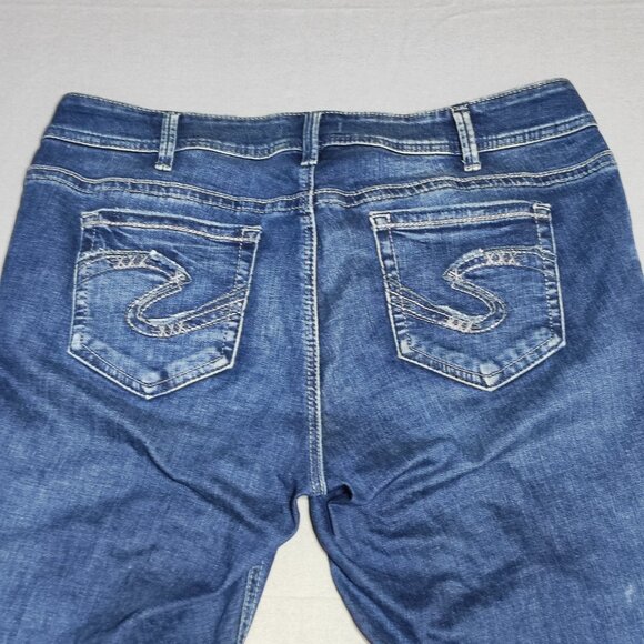 Silver Jeans Elyse women's size SZ14/L30 denim blue colour straight leg - Picture 4 of 14
